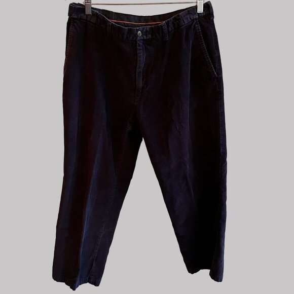 Vtg 90s Corduroy Pants Adult 36x29 Straight Fit 5-Pocket Stretch Pleated Mens - Picture 1 of 10